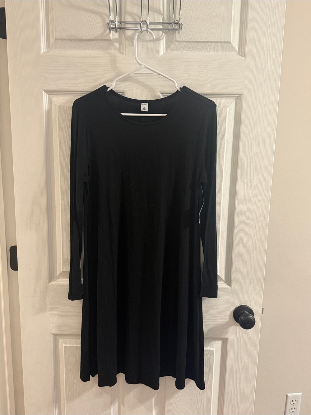 NWT Old Navy Black Long-Sleeve A-Line Dress